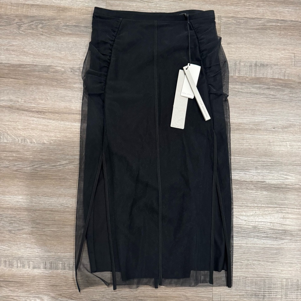 Rick Owens Collage Knee Length Skirt Tulle in Black